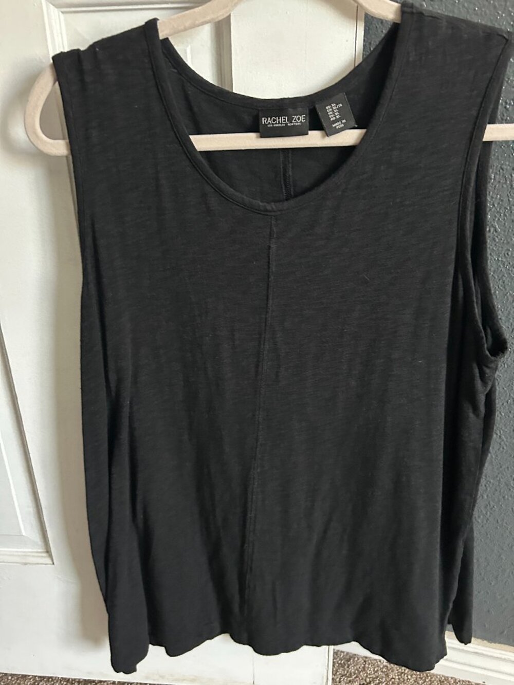 Rachel Zoe Black Tunic Tank Top Size XL